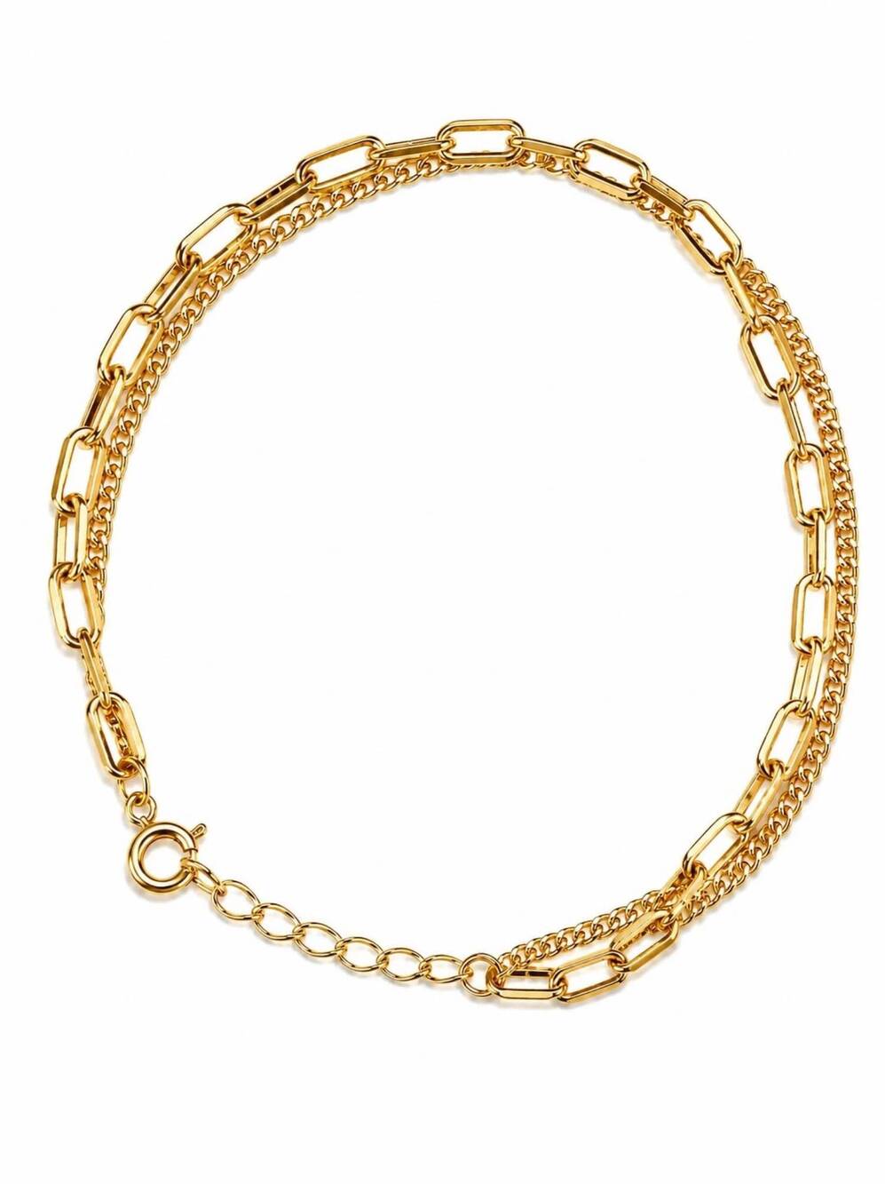NEW ABLE women's layered chain bracelet in 14k gold-filled